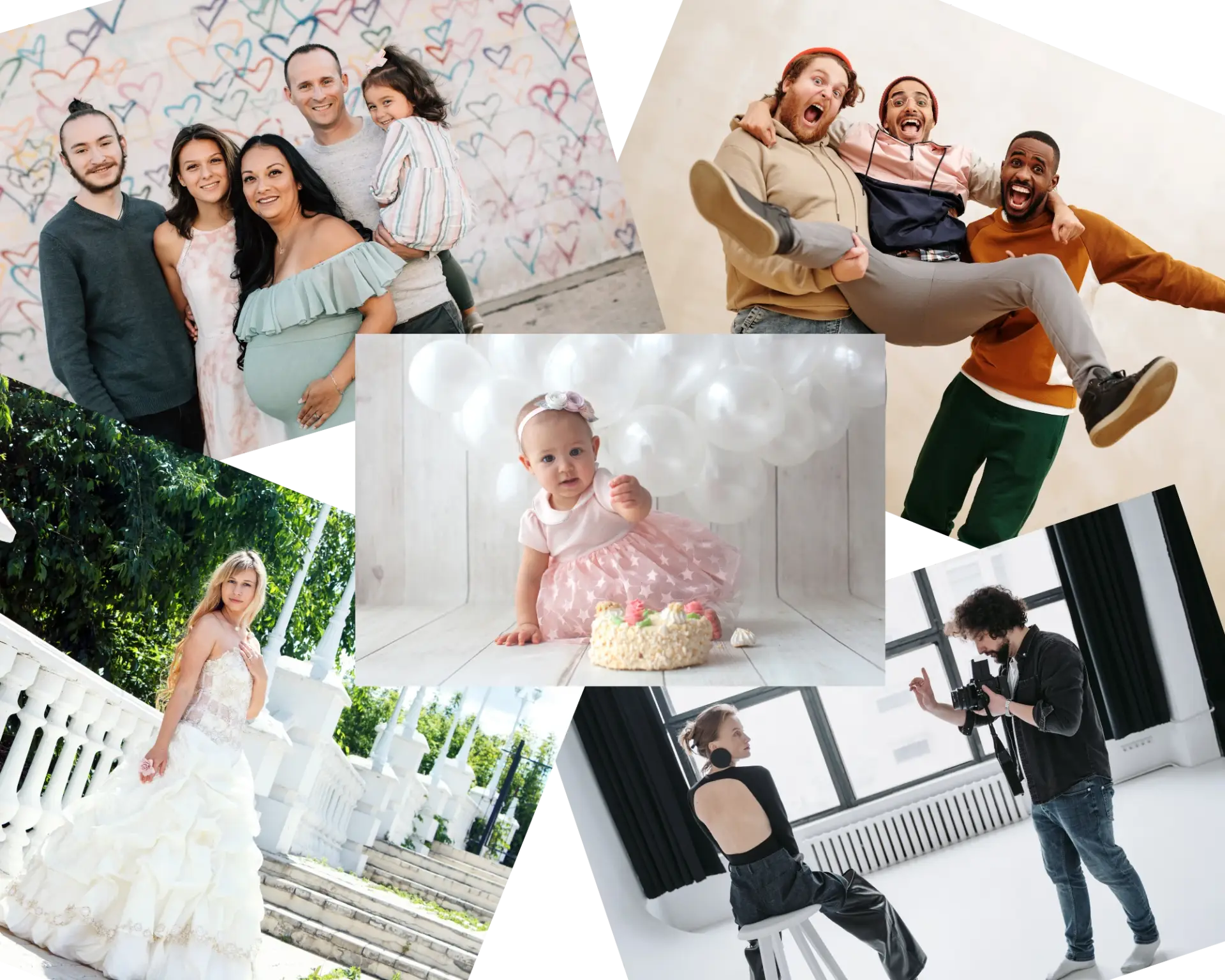 in Fotocollage von verschiedenen WIMPERNVERLÄNGERUNG & MAKEUPFotosessions, in denen jede Moment eine einzigartige Geschichte erzählt. Entdecke die Vielfalt an Emotionen, Stilen und Kreativität auf einen Blick